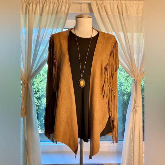 Vocal Jackets & Blazers - Size small, Fringed open front jacket. Vocal brand. Beautifully crafted.